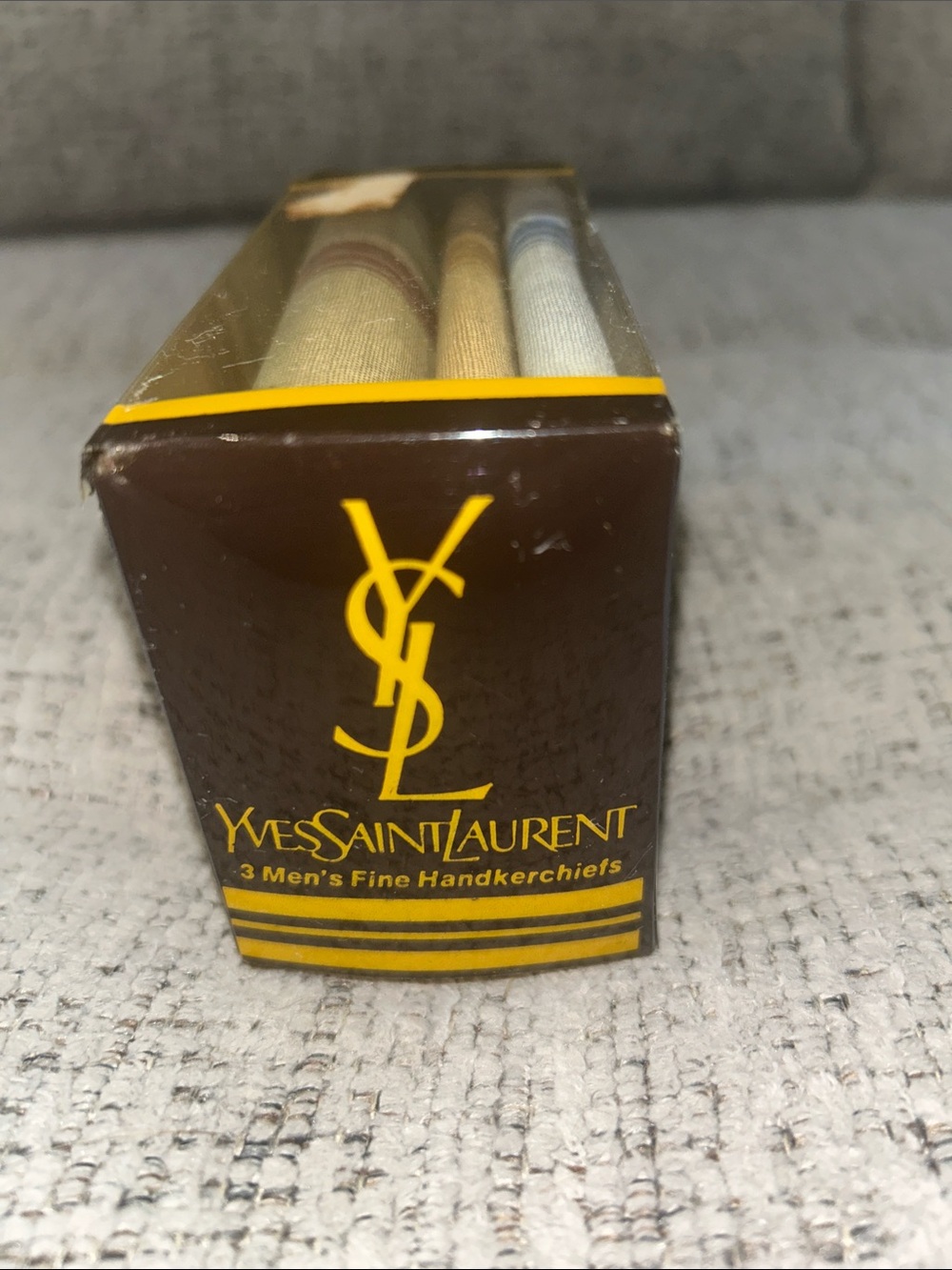 Vintage Yves Saint Laurent Men’s Fine Handkerchiefs Box Set